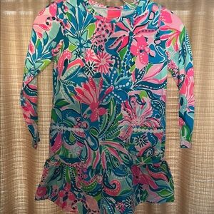 Vibrant Lilly Pulitzer Floral Long Sleeve Dress